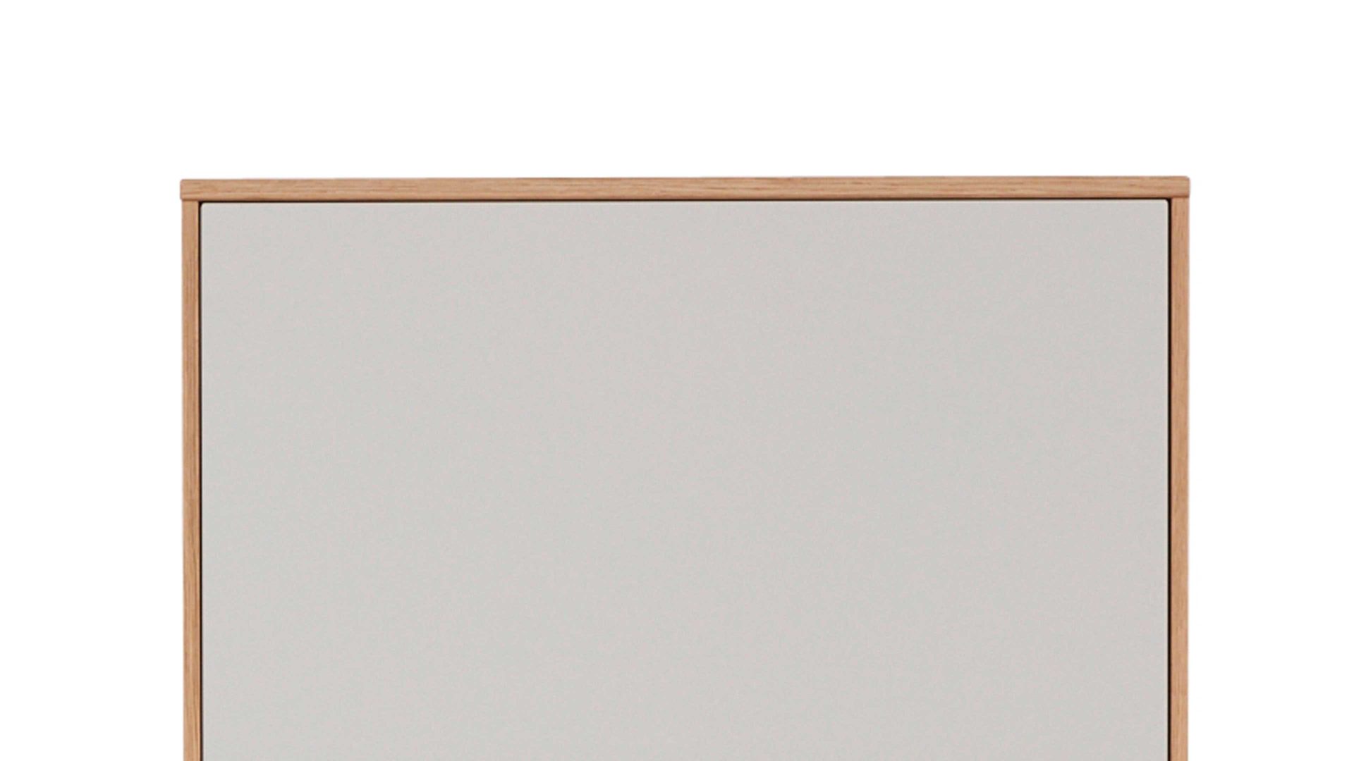 Garderobenschrank Interliving aus Holz in Holzfarben Interliving Garderoben Serie 6005 – Schrank 809 Eiche & lichtgrauer Lack – eine Tür, rechts