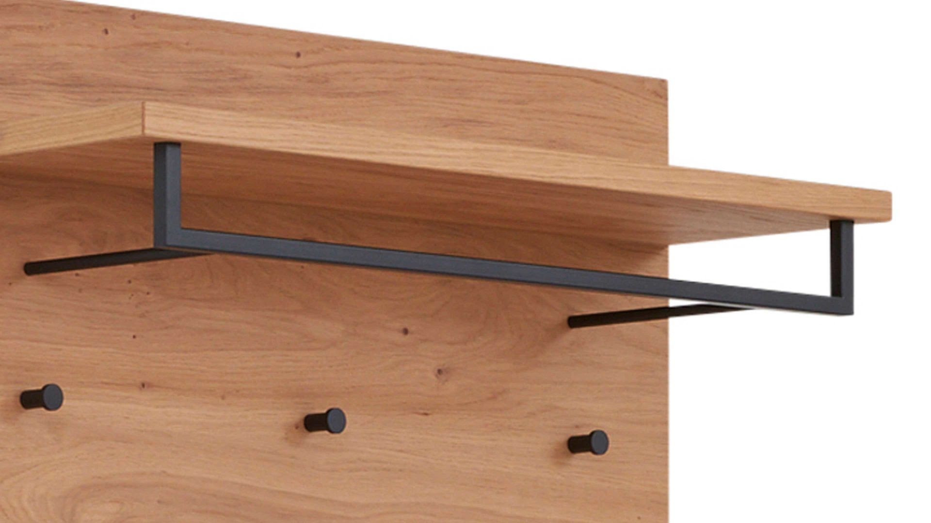 Wandgarderobe Interliving aus Holz in Holzfarben Interliving Garderoben Serie 6005 – Wandgarderobe 821 Balkeneiche – ca. 80 x 109 cm