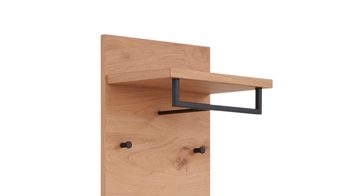 Wandgarderobe Interliving aus Holz in Holzfarben Interliving Garderoben Serie 6005 – Wandgarderobe 822 Balkeneiche – ca. 42 x 183 cm