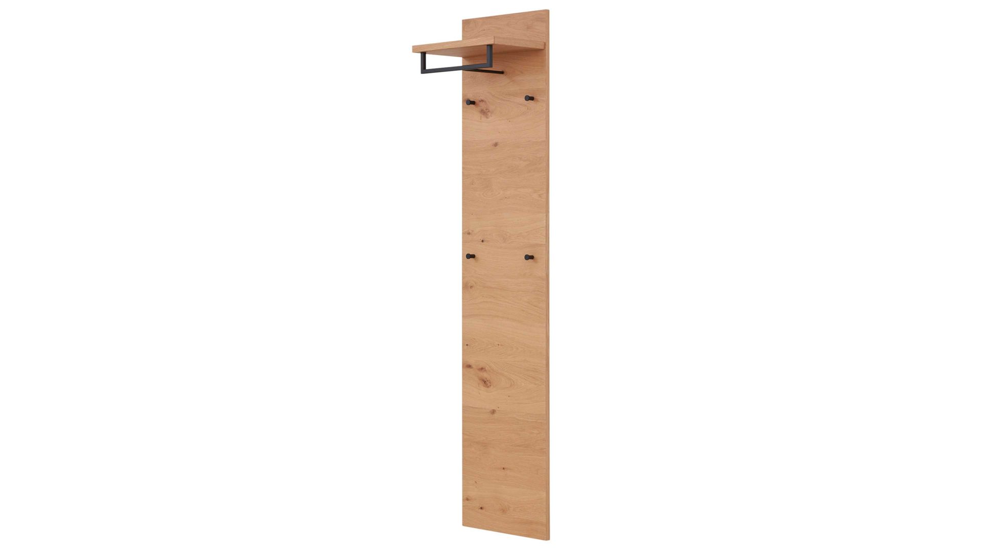 Wandgarderobe Interliving aus Holz in Holzfarben Interliving Garderoben Serie 6005 – Wandgarderobe Balkeneiche – ca. 42 x 183 cm