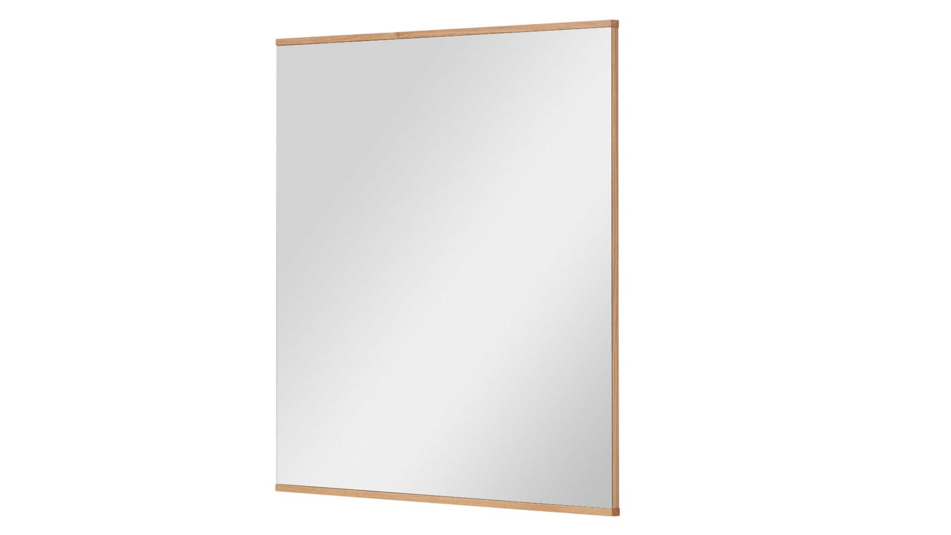 Wandspiegel Interliving aus Spiegel in Holzfarben Interliving Garderoben Serie 6005 – Spiegel 828 Balkeneiche – ca. 82 x 82 cm