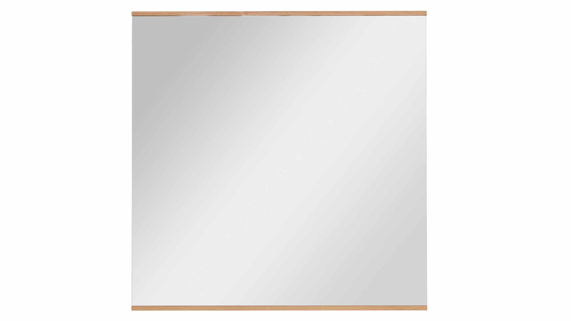 Wandspiegel Interliving aus Spiegel in Holzfarben Interliving Garderoben Serie 6005 – Spiegel 828 Balkeneiche – ca. 82 x 82 cm