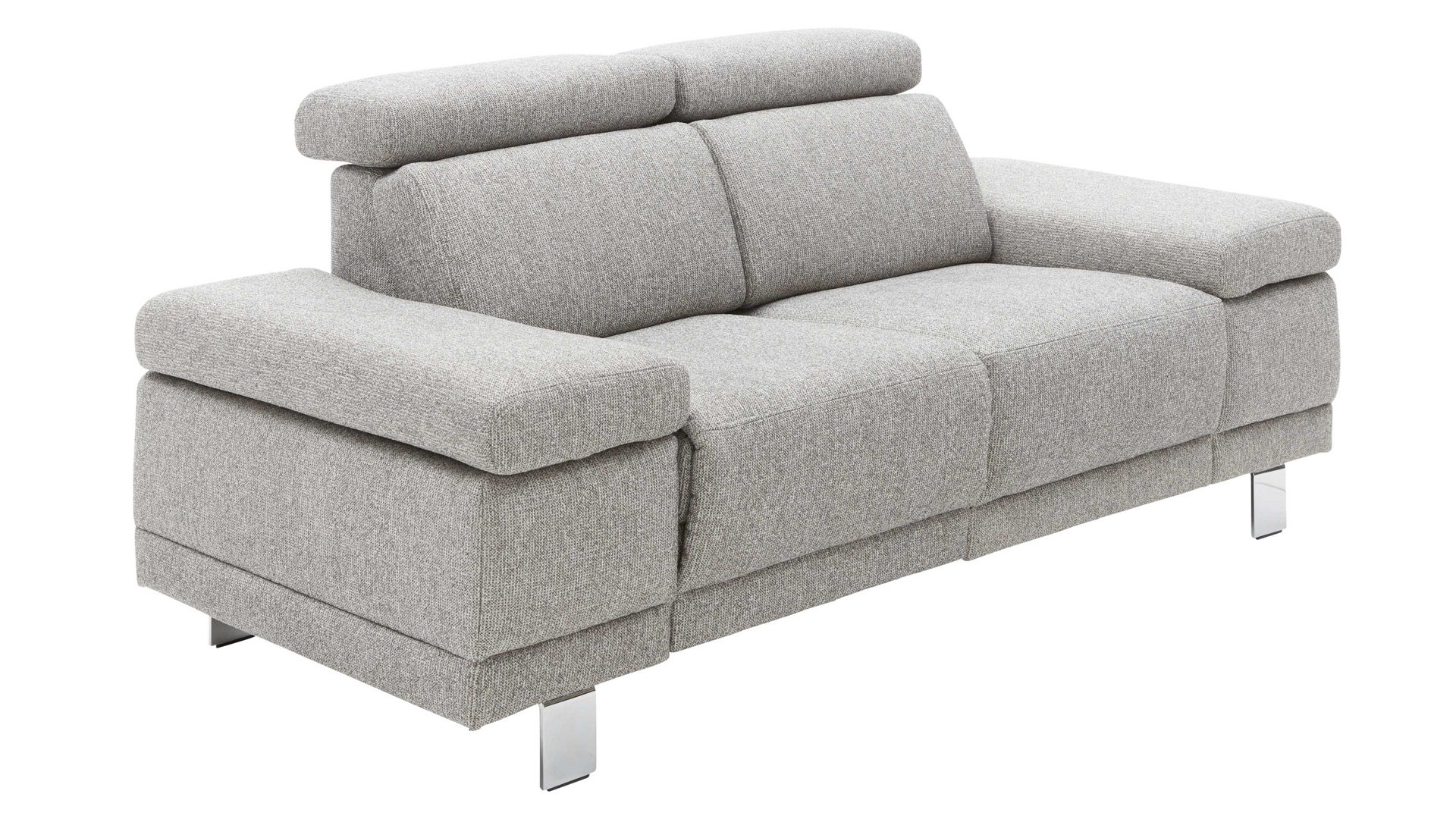 Zweisitzer Interliving aus Stoff in Grau Interliving Sofa Serie 4252 – Zweisitzer 12201 stahlfarbener Bezug Sneak 149 & Metallfüße – Länge ca. 190 cm