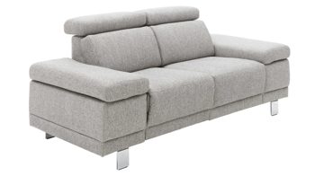 Zweisitzer Interliving aus Stoff in Grau Interliving Sofa Serie 4252 – Zweisitzer stahlfarbener Bezug Sneak 149 & Metallfüße – Länge ca. 190 cm