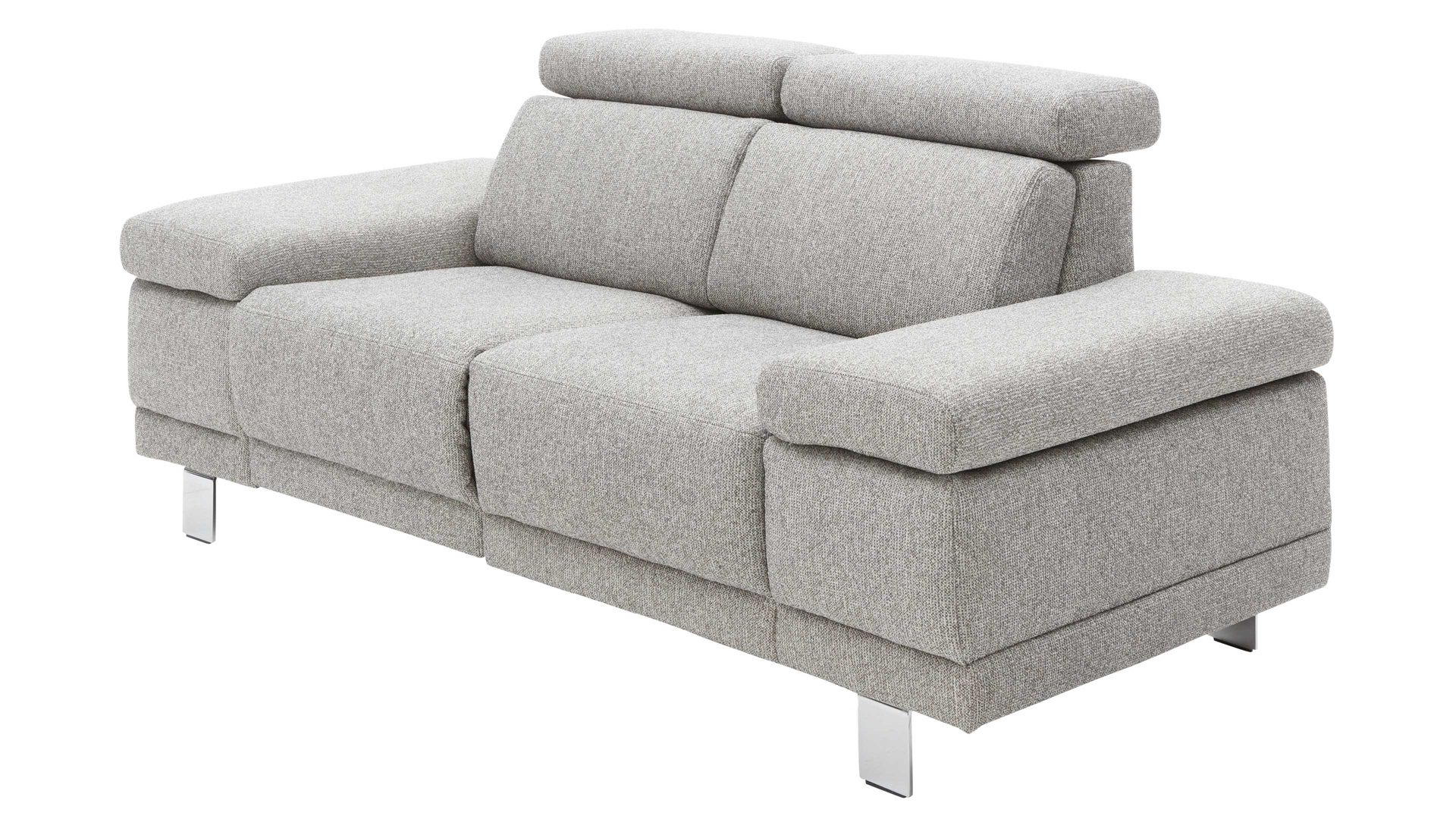 Zweisitzer Interliving aus Stoff in Grau Interliving Sofa Serie 4252 – Zweisitzer 12201 stahlfarbener Bezug Sneak 149 & Metallfüße – Länge ca. 190 cm