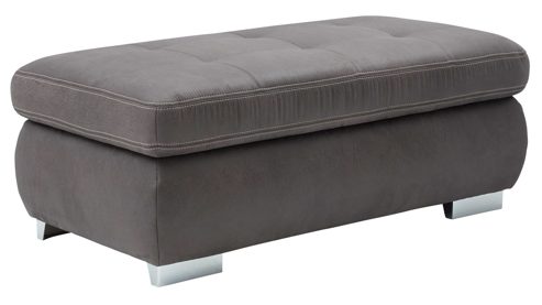 Funktionshocker modulmaster aus Stoff in Anthrazit Modulmaster MM-MP1061 - XXL-Funktionshocker anthrazitfarbene Mikrofaser Saddle & glänzende Metallfüße - ca. 129 x 64 cm