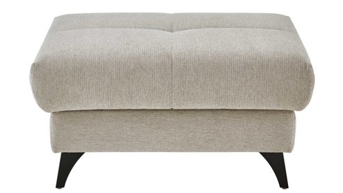 Funktionshocker modulmaster aus Stoff in Beige Modulmaster MM-ZE1218 - XL-Funktionshocker naturfarbener Webstoff Famosa & schwarze Metallfüße - ca. 90 x 68 cm