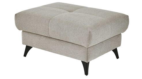 Funktionshocker modulmaster aus Stoff in Beige Modulmaster MM-ZE1218 - XL-Funktionshocker naturfarbener Webstoff Famosa & schwarze Metallfüße - ca. 90 x 68 cm