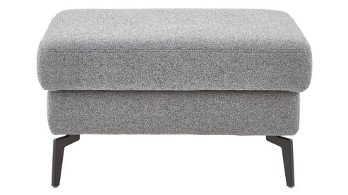 Funktionshocker modulmaster aus Stoff in Grau Modulmaster MM-ZE1200 - XL-Funktionshocker grauer Bezug Beat & schwarze Metallfüße - ca. 87 x 65 cm