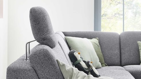 Kopfstütze modulmaster aus Stoff in Grau Modulmaster MM-ZE1200 - Comfort-Kopfstütze grauer Bezug Beat - ca. 44 x 32 cm