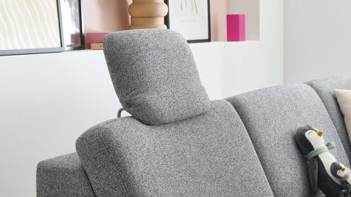 Kopfstütze modulmaster aus Stoff in Grau Modulmaster MM-ZE1200 - Comfort-Kopfstütze grauer Bezug Beat - ca. 44 x 32 cm