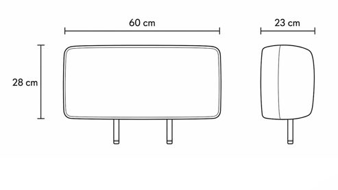 Kopfstütze modulmaster aus Stoff in Weiß Modulmaster MM-ZE1126 - Kopfstütze PKSG naturweißer Feincord - ca. 60 x 23 cm