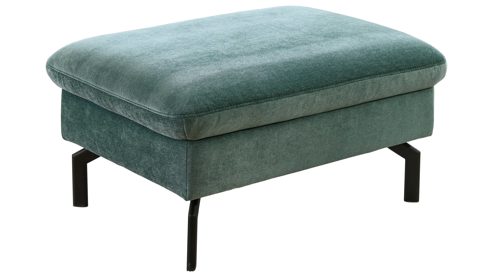 Polsterhocker modulmaster aus Stoff in Grün Modulmaster MM-ZE1126 - XL-Hocker opalfarbener Bezug Santos - ca. 87 x 65 cm