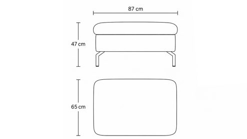 Polsterhocker modulmaster aus Stoff in Grün Modulmaster MM-ZE1126 - XL-Hocker opalfarbener Bezug Santos - ca. 87 x 65 cm