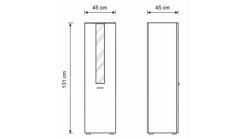 Wohnwand Interliving aus Holz in Holzfarben Interliving Wohnzimmer Serie 2031 - Wohnwand Balkenbuche - Länge ca. 330 cm