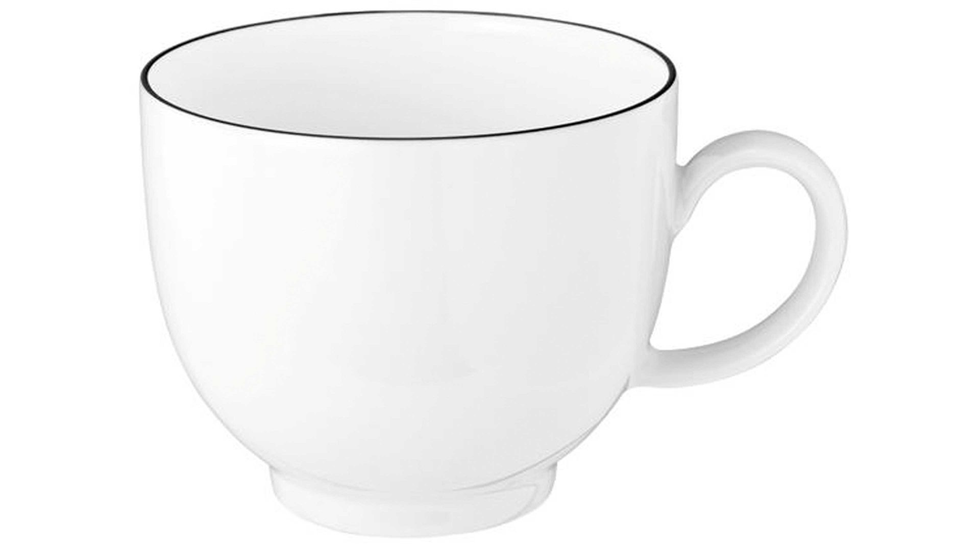 Kaffeeservice Seltmann weiden aus Porzellan in Weiß Seltmann Kaffeeservice Lido weißes Porzellan - 18-teilig, eckig