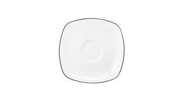 Kaffeeservice Seltmann weiden aus Porzellan in Weiß Seltmann Kaffeeservice Lido weißes Porzellan - 18-teilig, eckig