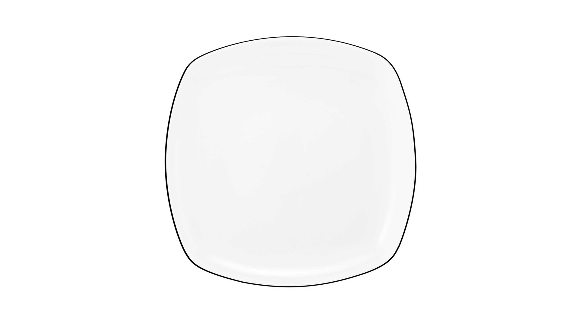 Kaffeeservice Seltmann weiden aus Porzellan in Weiß Seltmann Kaffeeservice Lido weißes Porzellan - 18-teilig, eckig