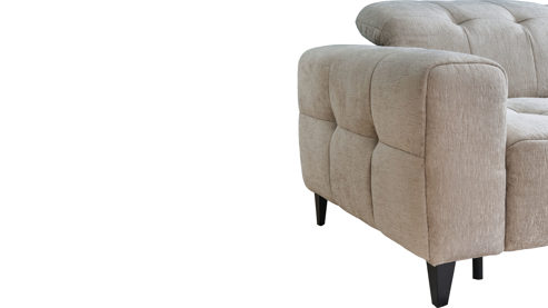 Ecksofa Matex aus Stoff in Hellgrau Funktions-Ecksofa silbergrauer Bezug & schwarze Metallfüße - Liegefläche ca. 243 x 85 cm