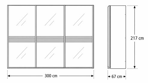 Komplettzimmer Interliving aus Holz in Hellgrau Interliving Schlafzimmer Serie 1032 – Komplettzimmer Kieselgrau & Weiß - vierteilig, Liegefläche ca. 180 x 200 cm
