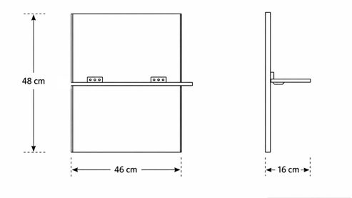 Paneel Interliving aus Holz in Holzfarben Interliving Schlafzimmer Serie 1034 – Paneel-Set Bianco Eiche & Rauchglas – zweiteilig