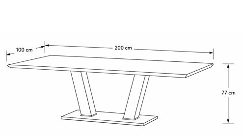 Esstisch Interliving aus Holz in Holzfarben Interliving Esszimmer Serie 5104 – Esstisch helle Wildeiche & Edelstahl - ca. 200 x 100 cm