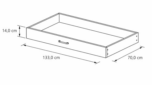 Bettkasten Interliving aus Holz in Holzfarben Interliving Schlafzimmer Serie 1023 – Bettschubladen-Set Balkeneiche - zweiteilig