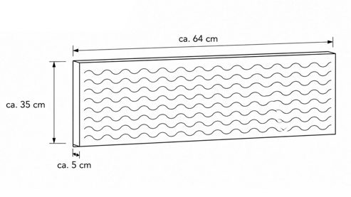 Paneel Interliving aus Holz in Holzfarben Interliving Schlafzimmer Serie 1023 – Paneelaufsatz links, Breite ca. 64 cm - Riffholz