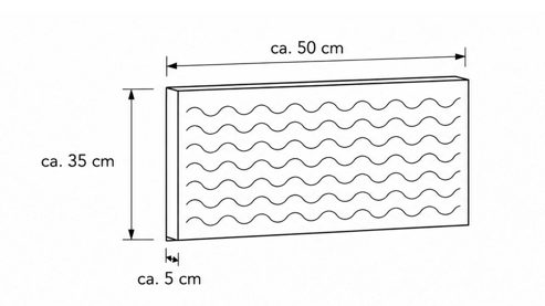 Paneel Interliving aus Holz in Holzfarben Interliving Schlafzimmer Serie 1023 – Paneelaufsatz rechts, Breite ca. 50 cm - Riffholz