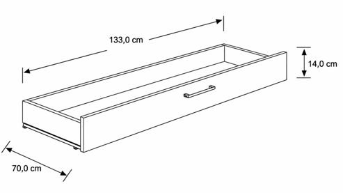 Bettkasten Interliving aus Holz in Holzfarben Interliving Schlafzimmer Serie 1024 – Bettschubladen zweiteilig - Balkeneiche