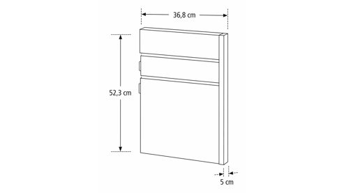 Paneel Interliving aus Holz in Holzfarben Interliving Schlafzimmer Serie 1024 – Paneelaufsatz rechts, Balkeneiche - Breite ca. 37 cm