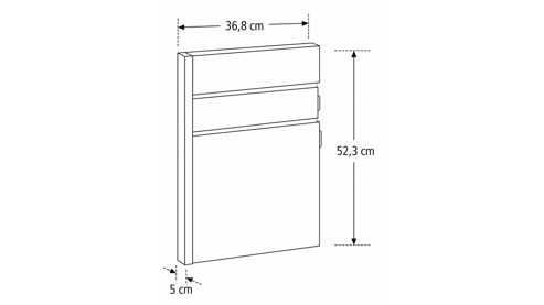 Paneel Interliving aus Holz in Holzfarben Interliving Schlafzimmer Serie 1024 – Paneelaufsatz links, Balkeneiche - Breite ca. 37 cm