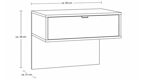 Komplettzimmer Interliving aus Holz in Hellgrau Interliving Schlafzimmer Serie 1036 – Komplettzimmer Champagner & Kernholz - vierteilig