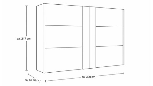 Komplettzimmer Interliving aus Holz in Hellgrau Interliving Schlafzimmer Serie 1036 – Komplettzimmer Champagner & Kernholz - vierteilig
