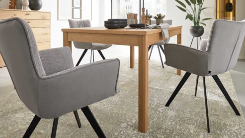 Auszugtisch Interliving aus Holz in Holzfarben Interliving Wohnzimmer Serie 2024 - Auszugtisch Eiche - ca. 160 - 220 x 90 cm
