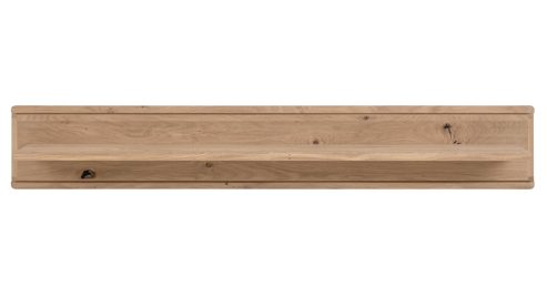 Wandregal Interliving aus Holz in Holzfarben Interliving Wohnzimmer Serie 2024 - Wandregal Eiche - Länge ca. 150 cm