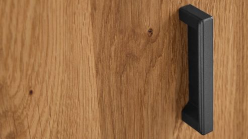 Sideboard Interliving aus Holz in Holzfarben Interliving Wohnzimmer Serie 2027 - Sideboard Asteiche - drei Türen,  Länge ca. 186 cm