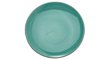 Essteller Creatable aus Porzellan in Grün CREATABLE Vintage Nature – Essteller grünes Porzellan – Durchmesser ca. 25 cm
