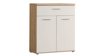 Kombikommode Forte® aus Holz in Holzfarben Kombikommode Winnie Sonoma Eiche & Weiß – zwei Türen, eine Schublade