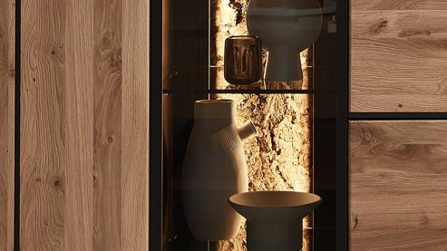 Sideboard PARTNERRING COLLECTION aus Holz in Holzfarben PARTNERRING COLLECTION Wohnmöbel Donna - Sideboard Wildeiche Bianco - drei Türen, drei Schubladen, Breite ca. 180 cm