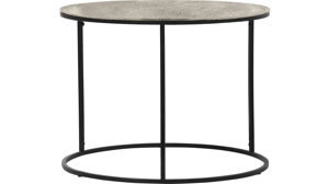 Beistelltisch Mirrors and more aus Metall in Silber Beistelltisch Padma Silber & Schwarz - Durchmesser ca. 60 cm