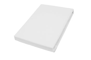 Spannbettlaken H. g. hahn haustextilien® aus Stoff in Weiß HAHN Spannbettlaken weißer Baumwolljersey - ca. 100 x 200 cm