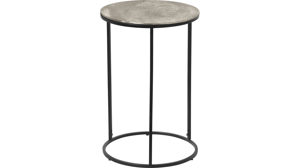 Beistelltisch Mirrors and more aus Metall in Silber Beistelltisch Padma Silber & Schwarz - Durchmesser ca. 41 cm