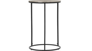 Beistelltisch Mirrors and more aus Metall in Silber Beistelltisch Padma Silber & Schwarz - Durchmesser ca. 41 cm