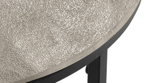 Beistelltisch Mirrors and more aus Metall in Silber Beistelltisch Padma Silber & Schwarz - Durchmesser ca. 41 cm