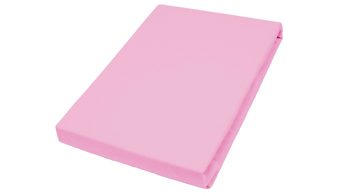 Spannbettlaken H. g. hahn haustextilien® aus Stoff in Rosa HAHN Spannbettlaken rosé Baumwolljersey - ca. 150 x 200 cm