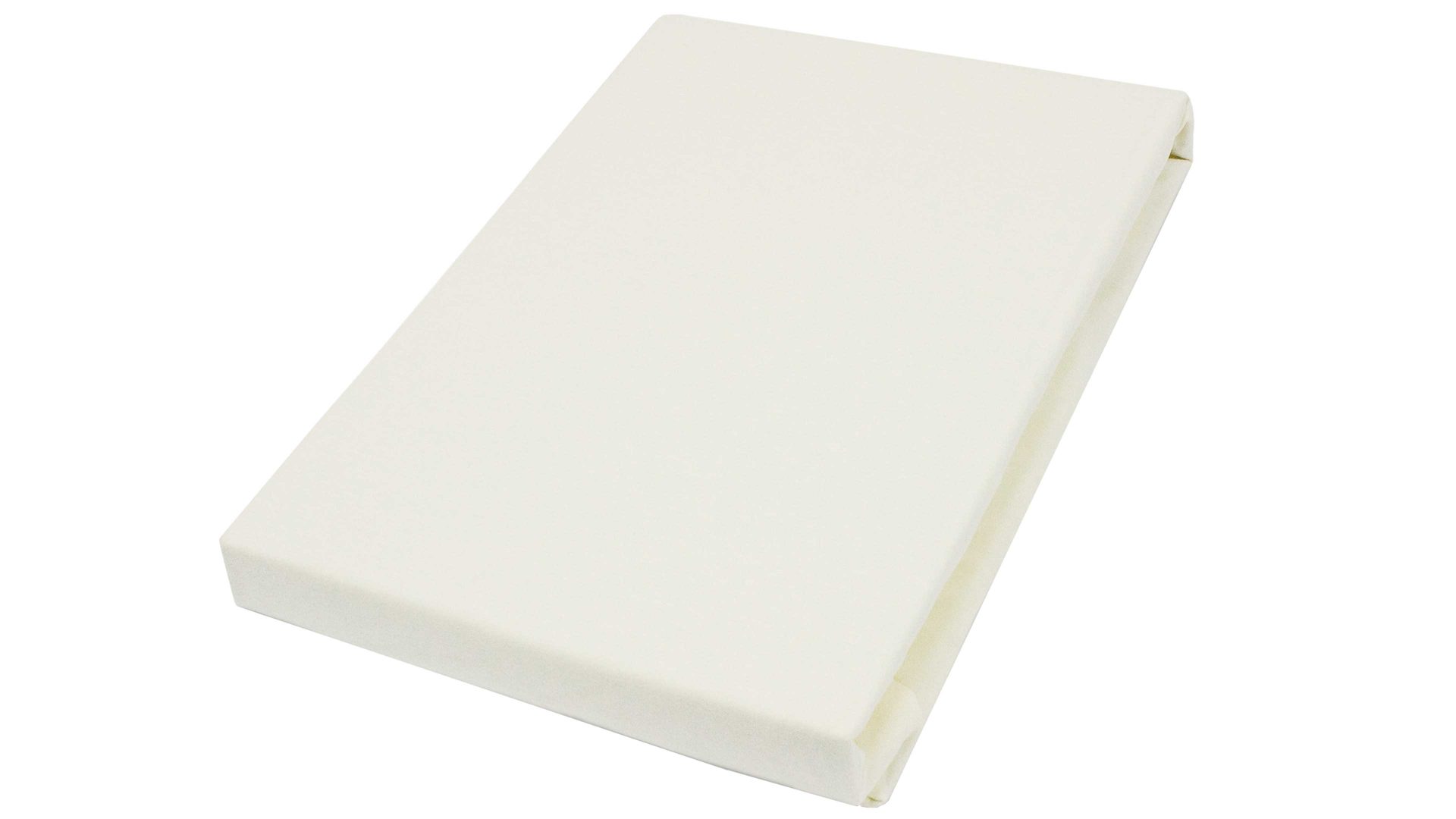 Spannbettlaken H. g. hahn haustextilien® aus Stoff in Creme HAHN Spannbettlaken ecrufarbener Baumwolljersey - ca. 150 x 200 cm