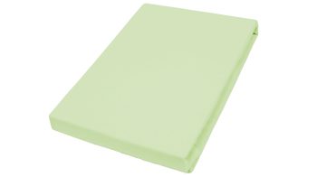 Spannbettlaken H. g. hahn haustextilien® aus Stoff in Hellgrün HAHN Spannbettlaken limonenfarbener Baumwolljersey - ca. 150 x 200 cm