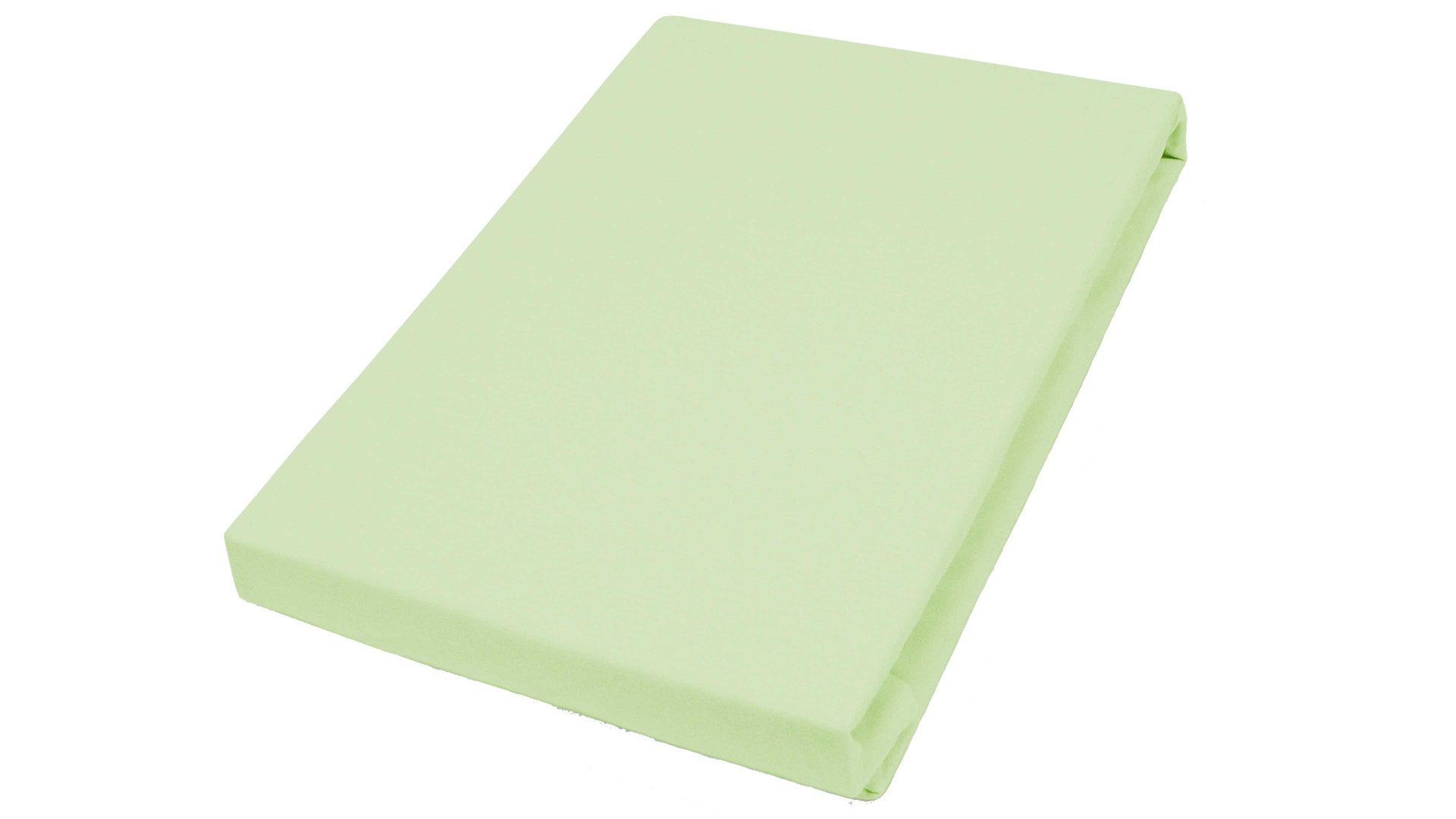 Spannbettlaken H. g. hahn haustextilien® aus Stoff in Hellgrün HAHN Spannbettlaken limonenfarbener Baumwolljersey - ca. 150 x 200 cm