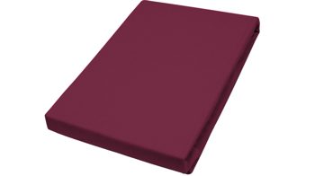 Spannbettlaken H. g. hahn haustextilien® aus Stoff in Rot HAHN Spannbettlaken bordeauxroter Baumwolljersey - ca. 150 x 200 cm